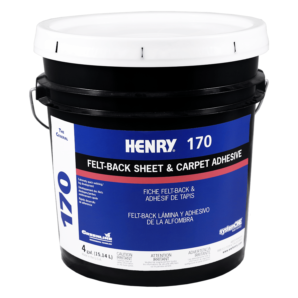 HENRY® 170 “THE GENERAL” Felt-Back Sheet & Carpet Adhesive 4 Gallon Unit