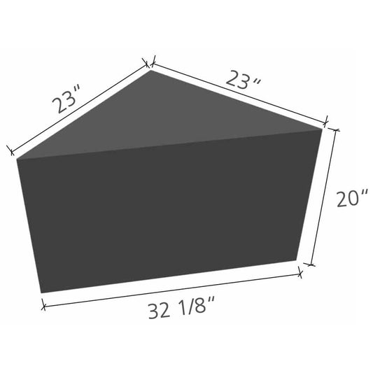 Wedi Triangle Shower Seat - 23" x 23" - Full Foam - 073784101